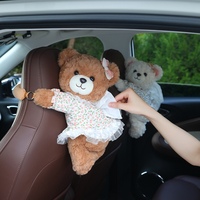 Support de mouchoirs de voiture en peluche de luxe personnalisé, boîte à mouchoirs douce en forme d'animal, vente en gros OEM/ODM