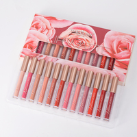 Tube de brillant à lèvres minéral chimique de haute qualité, logo personnalisé, rouge à lèvres liquide mat, écran solaire, imperméable, certifié ISO22716, longue tenue