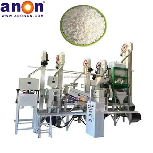 ANON 20-30 tpd vertical iron roll rice whitener machine silky polisher rice polishing machine diesel engine rice milling machine