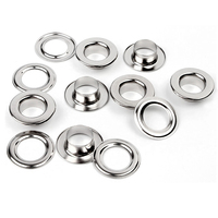 Œillets plats en acier inoxydable, diamètre intérieur 5/6/8/10 mm, boutons métalliques, boucles pour chaussures, rivets en cuir, clous creux pour sacs et porte-documents