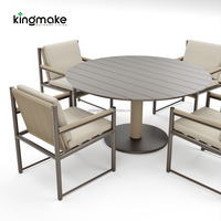 Ensemble de meubles d'extérieur modernes et imperméables, chaise de jardin pour hôtel, mobilier de salle à manger en aluminium, chaise d'extérieur pour restaurant, café