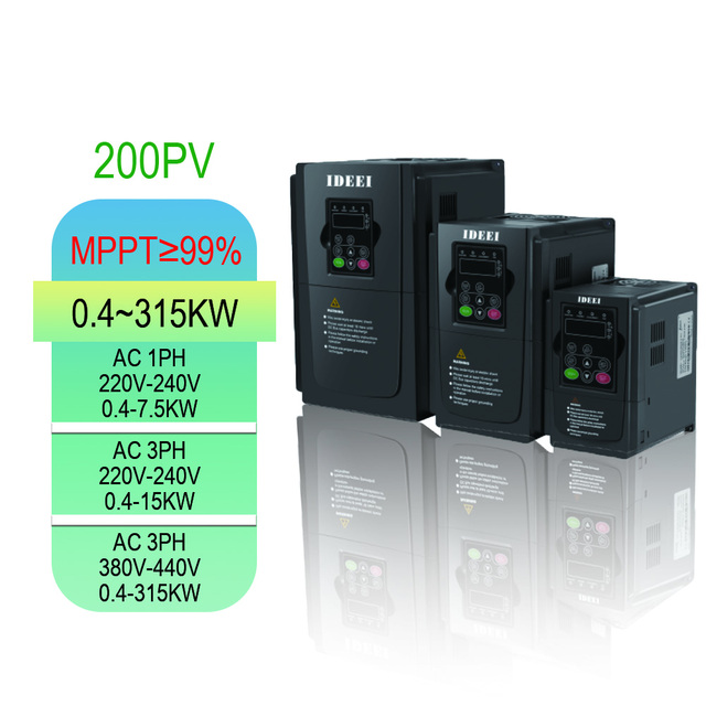 High Efficiency 5.5kw Solar VFD Pump Drive Controller AC/DC 37kw Mppt Solar Water Pump Inverter 2.2 kw 7.5kw 22kw 15kw 55kw 90kw