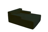 Canapé de spa moderne en velours personnalisable pour salons de massage, canapé-lit deux places avec design pliable, coussins en mousse compressée