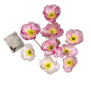 Bouquet de fleurs de pavot artificielles, 4 têtes, fleurs en soie décoratives pour salon, mariage, accessoires de photographie en extérieur - Product Image 2