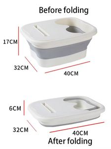 <b>Foldable</b> Spa Foot <b>Bath</b> Bucket Pedicure <b>Bath</b> and Household Sauna Bathtub Soaking Basin with Massage Feature Toilet Supplies - Product Image 3