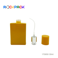 Bouteilles de parfum en verre rouge jaune rose en forme de Rectangle de 30ml