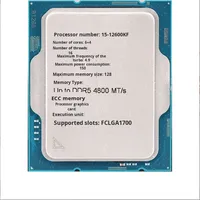 Nouveau processeur CPU I5 12600Kf de 12e génération, 10 cœurs, 16 threads, en format de puce libre pour ordinateur de bureau, compatible avec Z690/B660