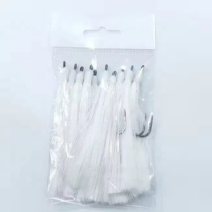 Bucktail blanco teaser <span class=keywords><strong>gancho</strong></span> slide <span class=keywords><strong>Fluke</strong></span> vestido plantilla con <span class=keywords><strong>gancho</strong></span> 5/0 - Product Image 2