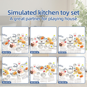 Jouets de cuisine en plastique de style européen personnalisés, jeux de simulation, ensembles de vaisselle, jouets éducatifs pour bébés, jouets alimentaires pour jeux de rôle - Product Image 6