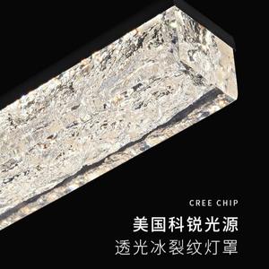 Lámpara de Araña de Diseño Italiano de Alta Gama para Comedor, Moderna, Minimalista, de Cobre, Lámpara Colgante Creativa de Tiras para Comedor - Product Image 3