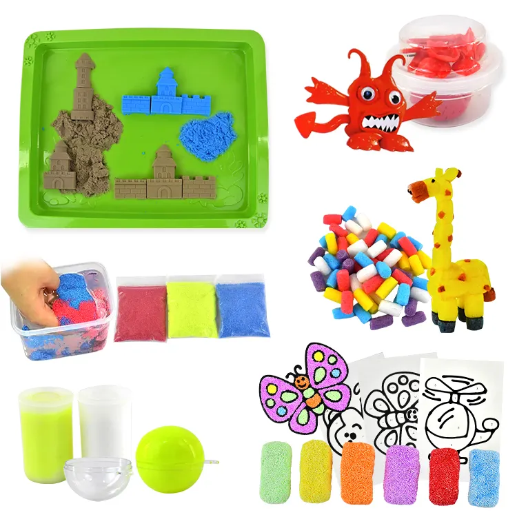 IStudio nhà máy bán buôn playdough đồ chơi ma thuật cát không độc hại playdough thiết lập playdough công cụ