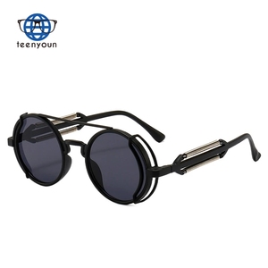Gafas <span class=keywords><strong>de</strong></span> Sol Steampunk Teenyoun, Gafas Redondas Retro para Hombre, Estilo Punk Gótico, Nuevos Productos <span class=keywords><strong>2022</strong></span>, Protección UV400 para Mujer - Product Image 2