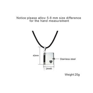 Collar con Colgante de <span class=keywords><strong>Libro</strong></span> <span class=keywords><strong>Abierto</strong></span> con Corazón Grabado Personalizado, Diseño Creativo Más Reciente, Acero Inoxidable 316, Joyerí<span class=keywords><strong>a</strong></span> Personalizada, Resistente al Agua - Product Image 6