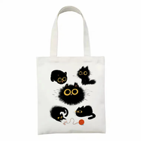 Sac fourre-tout réutilisable écologique Bangji en toile de coton, idéal pour le shopping, avec logo personnalisé imprimé – Nouvelle collection en promotion