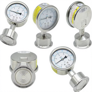 ダイヤル式63MM <span class=keywords><strong>100MM</strong></span> 150MM カスタム圧力範囲 耐振動 オイル充填 ダイヤフラムシール圧力計 - Product Image 3