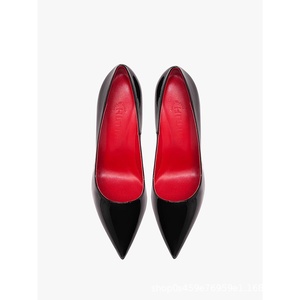 Scarpe da Donna 35-44 con Suola Rossa, Stile Coreano, in Pelle Verniciata PU, Modello 2026, Eleganti e <span class=keywords><strong>Sexy</strong></span>, Tacco a <span class=keywords><strong>Spillo</strong></span> Sottile 12CM, alla Moda - Product Image 4