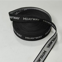 Pita Jacquard Poliester Twill Logo Kustom Grosir Produsen untuk Label Utama Pakaian dan Aksesoris Pakaian