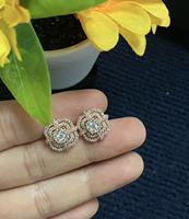 Anting Bunga Lapis Emas Rose 925 Grosir, Anting Retro, Cocok untuk Kencan, Pesta, dan Hadiah, Anting Wanita
