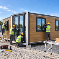 Maison conteneur portable sur roues, mini-maison mobile pour le camping en plein air et les voyages