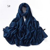 2024 Voile Mousseline Mat Opaque Musulman 180*70 cm Grande Vente Excellente Qualité Hijab Instantané en Mousseline Châle Luxe Muslin Mat