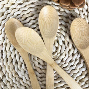 Moderno Juego de Cubiertos de Bambú de Dos Piezas, Cuchara Larga de Madera, Utensilios de Cocina Creativos, Vajilla Desechable para la Mesa, para Oficina, Viajes, Uso en China - Product Image 2