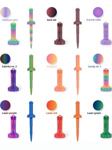 Épée télescopique miniature créative en plastique imprimée en 3D, épée à lancer, poignard, jouet de décompression, nouveauté pour l'extérieur, cadeau pour enfants - Product Image 3