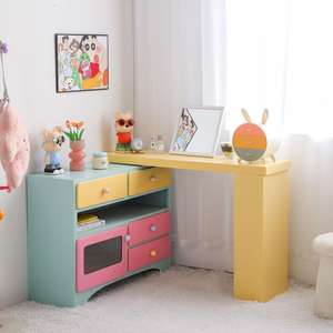 Tocador multifuncional con espejo y gabinete de almacenamiento para uso en interiores del dormitorio. - Product Image 3