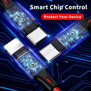 Großhandel 3 in 1 Schnell ladung 1,2 <span class=keywords><strong>m</strong></span> Datenkabel für iPhone Nylon geflochtenes verschleiß festes Micro-USB-Kabel 3 in 1 Ladekabel - Product Image 4