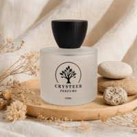 Flacon pulvérisateur en verre dépoli cylindrique vide personnalisé 30ml 50ml 100ml avec bouchons en bois pour parfums et diffuseurs à bâtonnets – Écologique
