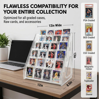 Présentoirs universels pliables en acrylique transparent personnalisés pour cartes verticales, protection anti-corrosion, vente en gros