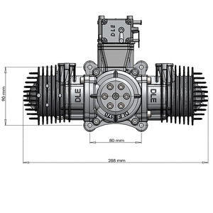DLE 170Cc Gas Twin Cylinder Two Stroke Engine With Generator System For Rc <b>Drones</b> - Product Image 4