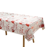 Chemin de table rectangulaire en PEVA anti-taches 4 couleurs, thème Halloween Horreur, tendance, pour la décoration