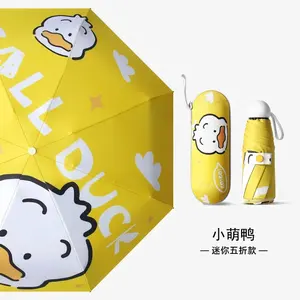 Mini paraguas de bolsillo estilo <span class=keywords><strong>romano</strong></span> para viaje, anti UV, resistente al viento y a la lluvia, ligero, plegable, portátil, para mujeres, hombres y adultos - Product Image 3