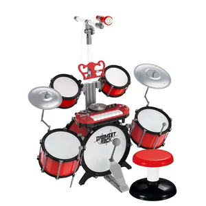 Luxury kids jazz drum set for musical toys electronic drum set with organ