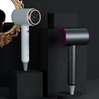 Sèche-cheveux haute puissance 1200W à moteur DC approuvé par les influenceurs, avec protection contre la surchauffe à lumière bleue, pour usage domestique, en dortoir ou à l'hôtel - Vente en gros