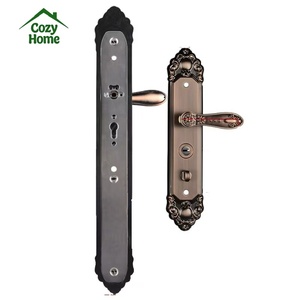 Poignée de <span class=keywords><strong>porte</strong></span> de villa moderne en acier inoxydable, finition bronze brossé, haute qualité, pour <span class=keywords><strong>porte</strong></span> d'entrée sécurisée - Product Image 2
