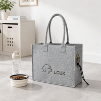 Sac de transport en feutre pour animaux de compagnie, portable et respirant, pour chat, chiot, chaton, idéal pour les voyages en extérieur, avec logo personnalisé