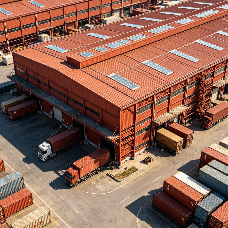 Steel Structure Warehouse for Logistics Distribution Center with Heavy ...
