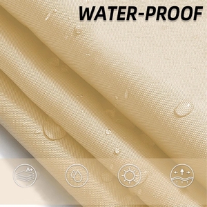Voile d'<span class=keywords><strong>ombrage</strong></span> beige imperméable pour clôture, écran de confidentialité, garde-corps de balcon, en tissu polyester anti-UV, protection solaire, bâche de <span class=keywords><strong>terrasse</strong></span> - Product Image 5