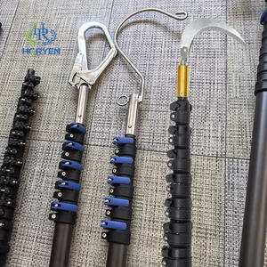 Tube de drapeau en fibre de carbone haute performance 100 % fibre de carbone, mât télescopique personnalisé en fibre de carbone avec pinces - Product Image 5