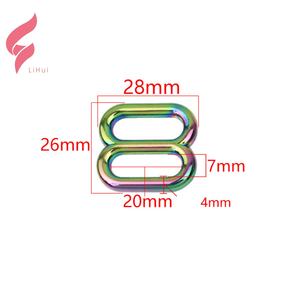 Lihui-hebilla de metal ajustable para bolsos, hebilla deslizante de 8 formas, cinturón de arcoíris ajustable - Product Image 3