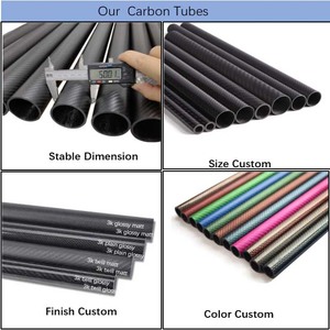 Tuyau en fibre de carbone de haute qualité, 1 mètre de long, diamètre 30-80 mm, noir, résistant à la corrosion, <span class=keywords><strong>tube</strong></span> enroulé - Product Image 6