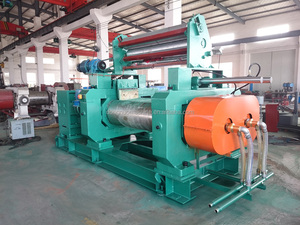 सिलिकॉन/रबर मिश्रण के लिए 12 इंच XK-300 दो रोल मिल स्वचालित मिक्सर पंप के साथ खुली मिल - Product Image 1