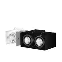 Downlight COB cuadrado de un solo cabezal, Downlight LED moderno para interiores, Downlight LED empotrable y foco