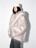 Nouvelle Arrivée Hiver – Manteau à Capuche en Fausse Fourrure, Franges et Pompons Effet Shaggy, Coupe Ample, pour Femme