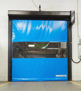 Portes roulantes en PVC coupe-vent à grande vitesse Porte à fermeture éclair auto-réparatrice Porte automatique à <span class=keywords><strong>action</strong></span> rapide pour l'entrée - Product Image 3