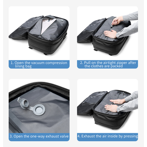 <span class=keywords><strong>Sac</strong></span> à dos sous vide haut <span class=keywords><strong>de</strong></span> gamme à pompe à air en gros d'usine pour hommes et femmes sacs à bagages <span class=keywords><strong>de</strong></span> <span class=keywords><strong>cabine</strong></span> <span class=keywords><strong>de</strong></span> <span class=keywords><strong>voyage</strong></span> à compression - Product Image 5