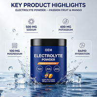 OEM Groothandel Elektrolytenpoeder 500g 1.1 lb Passievrucht Mango Private Label Leverancier Distributeur Aangepast Merk