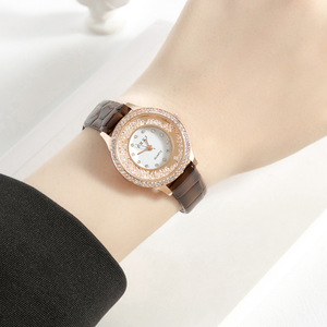 Orologi all'ingrosso di lusso da donna alla moda con diamanti al quarzo in pelle oro rosa orologio da donna orologio da donna Relojes <span class=keywords><strong>Mara</strong></span> Mujer - Product Image 4