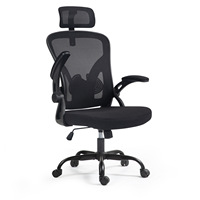 Chaise de bureau ergonomique en maille à dossier haut et au design moderne Chaise de bureau confortable pour le personnel du bureau